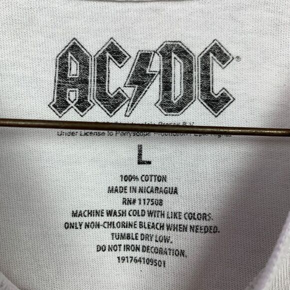 2017 ACDC Perryscope Graphic White Gray Black Tie Dye T-Shirt Large - Picture 3 of 6